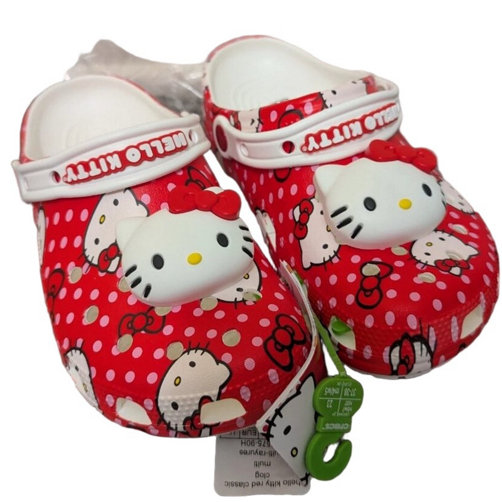 NEW Crocs Unisex Hello Kitty Clog Sandals – Red – Size US Men’s 6 / Women’s 8
